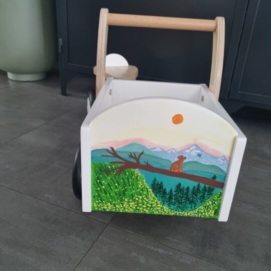 Bakfiets White met geboortekaartje