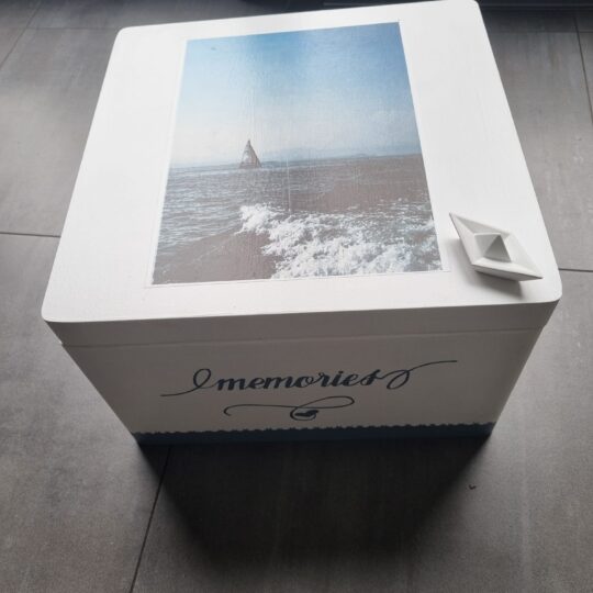 In Memorybox met ornament of bewaarpotje